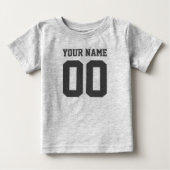 Op maat gemaakte nummer baby voetbal jersey romper (Voorkant)