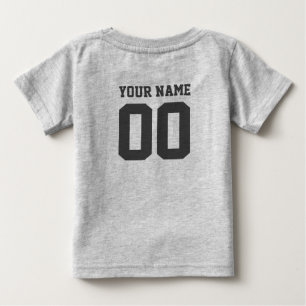 Op maat gemaakte nummer baby voetbal jersey romper