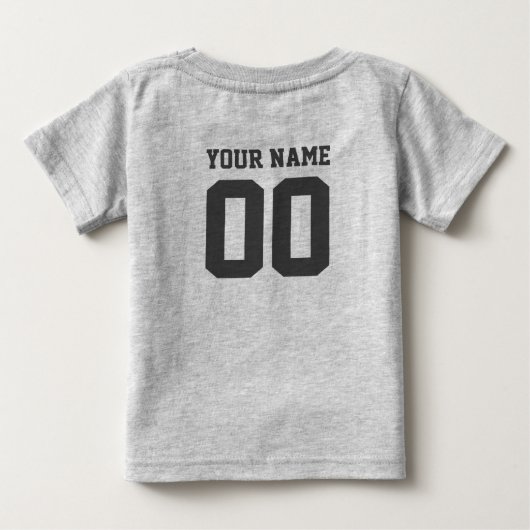 Op maat gemaakte nummer baby voetbal jersey romper (Achterkant)