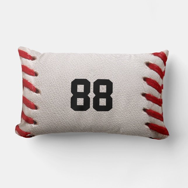 Op maat gemaakte nummer baseball speler ontwerp kussen (Voorkant)