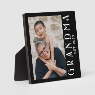 Op maat gemaakte oma gevestigde moderne fotocadeau fotoplaat