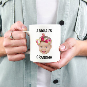 Op maat gemaakte oma-mok met babyfoto en naam koffiemok