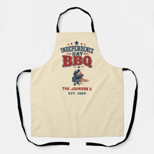 Op maat gemaakte Onafhankelijkheidsdag BBQ Beige F Schort