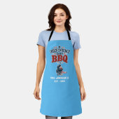 Op maat gemaakte Onafhankelijkheidsdag BBQ Beige F Schort (Gedragen)