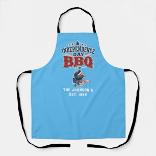 Op maat gemaakte Onafhankelijkheidsdag BBQ Beige F Schort