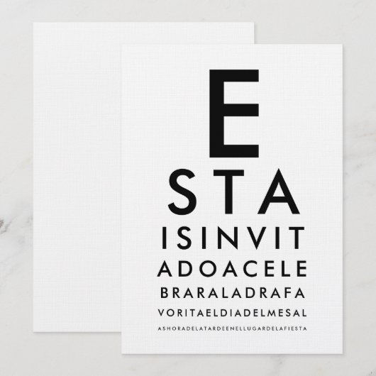 Op maat gemaakte oogheelkunde optometrie gezichtsk kaart (Voorkant / Achterkant)