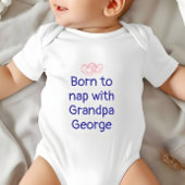 Op maat gemaakte opa cadeau van baby, dutje, baby  romper