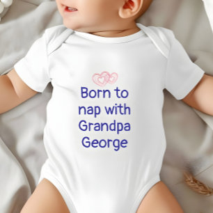 Op maat gemaakte opa cadeau van baby, dutje, baby romper