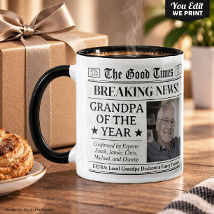 Op maat gemaakte opa-mok, leuke gift voor opa-kran mok