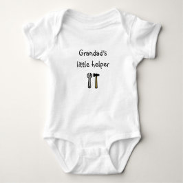 Op maat gemaakte opa's kleine helper baby-groei, B Romper