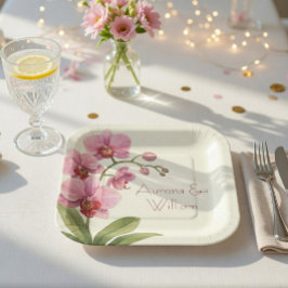 Op maat gemaakte Orchidee bloemstuk Papieren Bordje