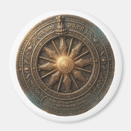 Op maat gemaakte Oude Dhamma Wiel Erfgoed Rond B Magneet