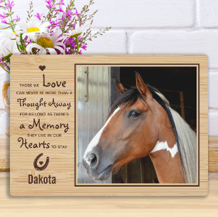 Op maat gemaakte paardengedenkplek met foto fotoplaat