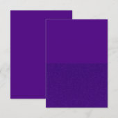 Op maat gemaakte paarse glinsterbodem platte bedan bedankkaart (Voorkant / Achterkant)