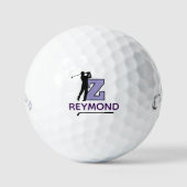 Op maat gemaakte paarse initiaalmarkering - om gol golfballen (Voorkant)