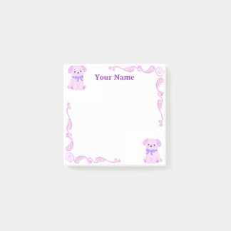 Op maat gemaakte paarse puppy filigrein Post-it No Post-it® Notes