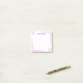Op maat gemaakte paarse roos filigrein Post-it-not Post-it® Notes (Op bureau)