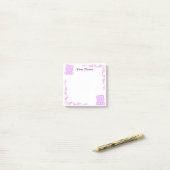 Op maat gemaakte paarse teddybeer Filigree Post-it Post-it® Notes (Op bureau)
