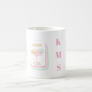 Op maat gemaakte Palm Beach Mahjong-monogram Koffiemok