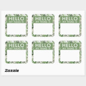 Op maat gemaakte palmblad Hello My Name Is Sticker (Vel)