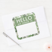 Op maat gemaakte palmblad Hello My Name Is Sticker (Envelop)