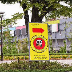 Op maat gemaakte Panda Bear Noodles Chinees Restau Spandoek