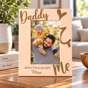 Op maat gemaakte papa & mij fotolijst gegraveerde lijstjes