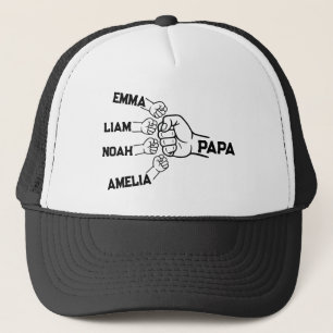 Op maat gemaakte Papa Vuistbumper Trucker Hoed met Pet