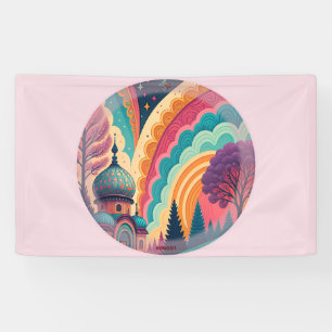 Op maat gemaakte Pastel Fantasy Koepel Banner