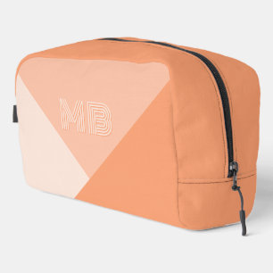 Op maat gemaakte pastel zonnige perzik zomer koraa toilettasje