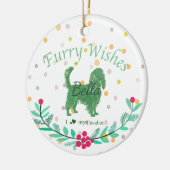 Op maat gemaakte Pastelgroene Cavalier King Charle Keramisch Ornament (Links)