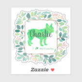 Op maat gemaakte pastelgroene sticker cadeau Frans (Vel)
