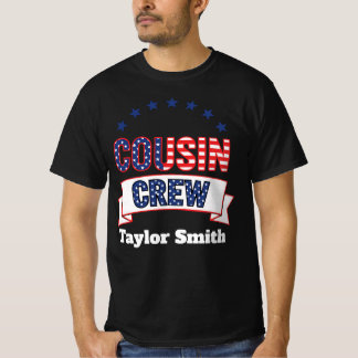 Op maat gemaakte patriottische 4 juli neef crew ma t-shirt