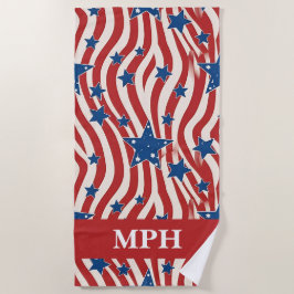 Op maat gemaakte patriottische badhanddoek met mon