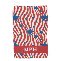 Op maat gemaakte patriottische handdoek met monogr
