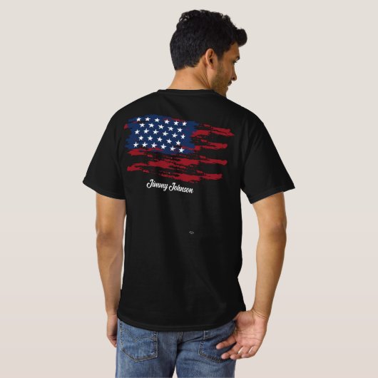 Op maat gemaakte patriottische T-shirt (Achterkant volledig)
