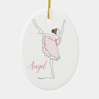 Op maat gemaakte persoonlijke meisjes ballerina da keramisch ornament