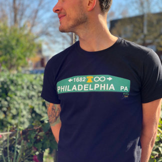 Op maat gemaakte Philly-straatnaambord T-shirt ~ P