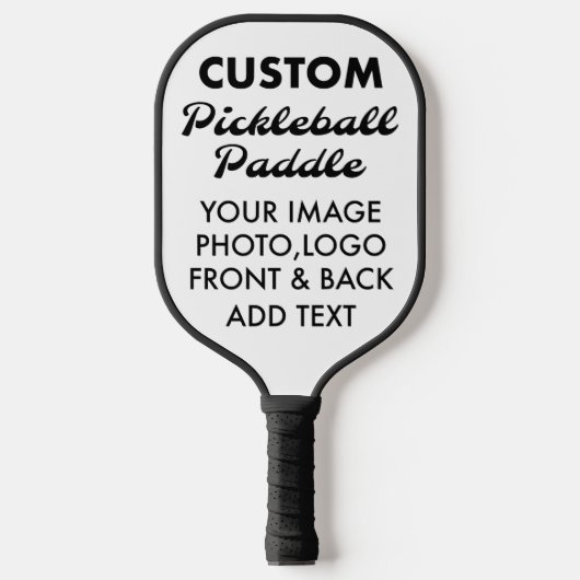 Op maat gemaakte PICKLEBALL SLAGHOUT Blank, ZWART Paddle (Voorkant)