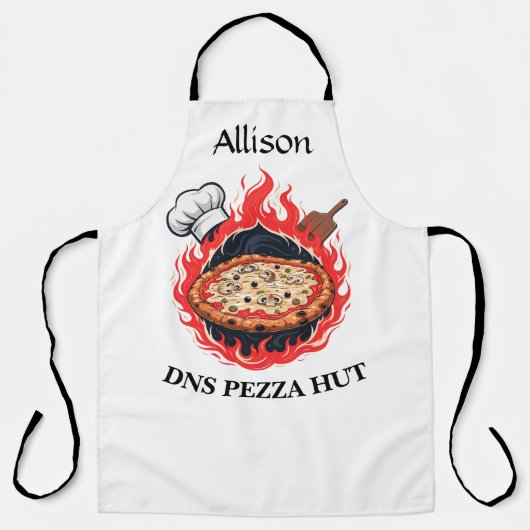 Op maat gemaakte pizzachef schort | Gepersonalisee (Voorkant)
