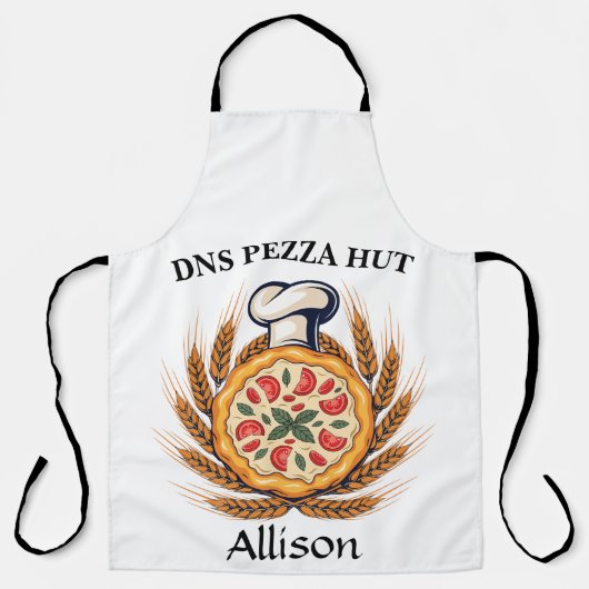 Op maat gemaakte pizzachef schort | Gepersonalisee (Voorkant)