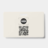 Op maat gemaakte plastic naam badge logo QR-code I (Achterkant)