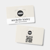 Op maat gemaakte plastic naam badge logo QR-code I (Voor- en achterkant)