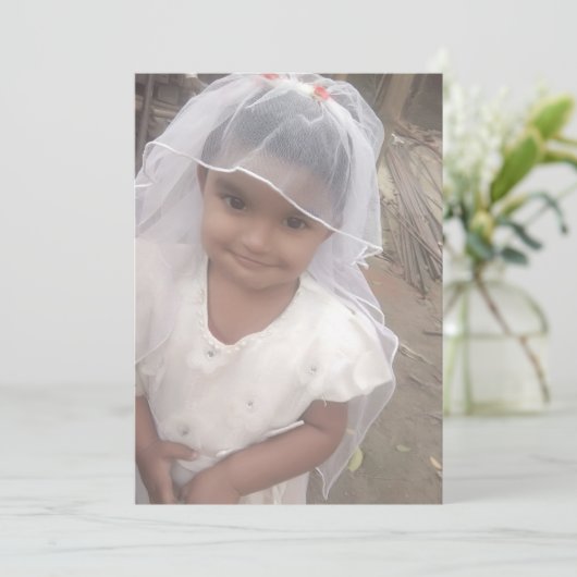 Op maat gemaakte platte aankondigingskaart aankondiging (Staand voorkant)