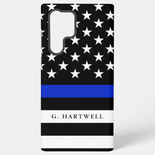 Op maat gemaakte politie vlag samsung galaxy hoesje