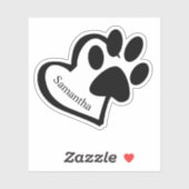 Op maat gemaakte poot van hond kat huisdier gepers sticker (Vel)
