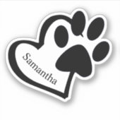 Op maat gemaakte poot van hond kat huisdier gepers sticker (Voorkant)