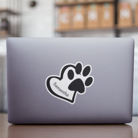 Op maat gemaakte poot van hond kat huisdier gepers sticker