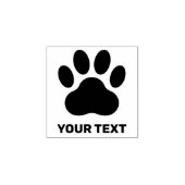 Op maat gemaakte pootafdruk afbeelding en tekst rubberstempel (Afrduk)