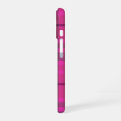Op maat gemaakte preppy roze & paarse ruit tartan iPhone 16 hoesje (Linkerkant)
